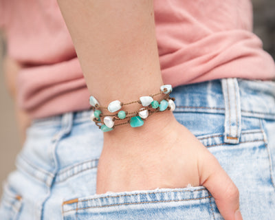 Snow at the Beach - Bracelet Stack (15% off)