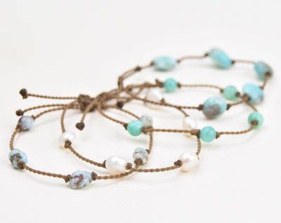 Snow at the Beach - Bracelet Stack (15% off)