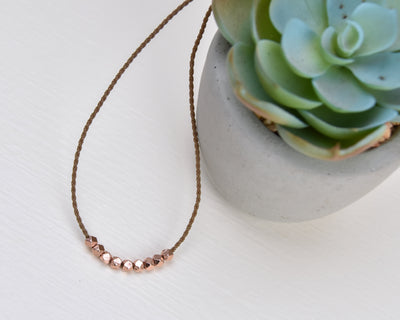 Minimalist Metal  Necklace - Rose Gold, Gold or Silver