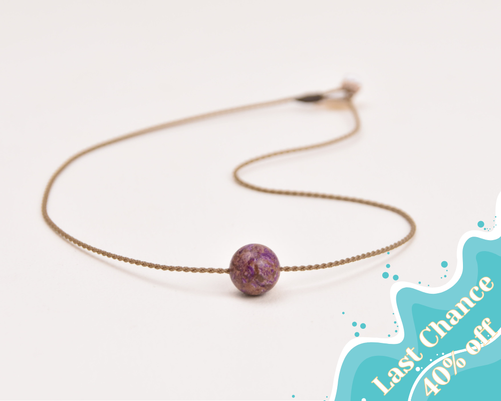 Purple Calsilica Jasper - Classic Necklace