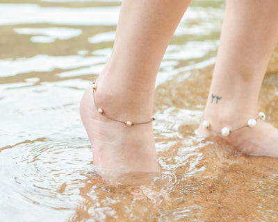 Blush Pearl Princess Anklets