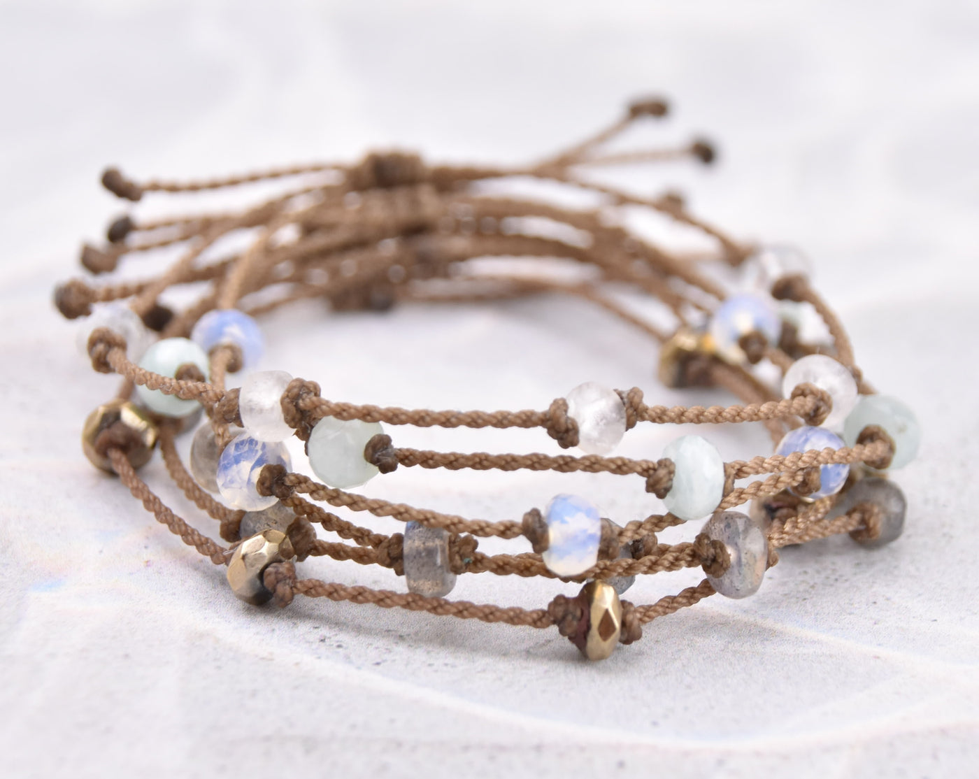 Stone Rondelle Bracelets