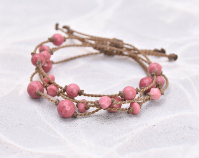 Pink Rhodonite Bracelets