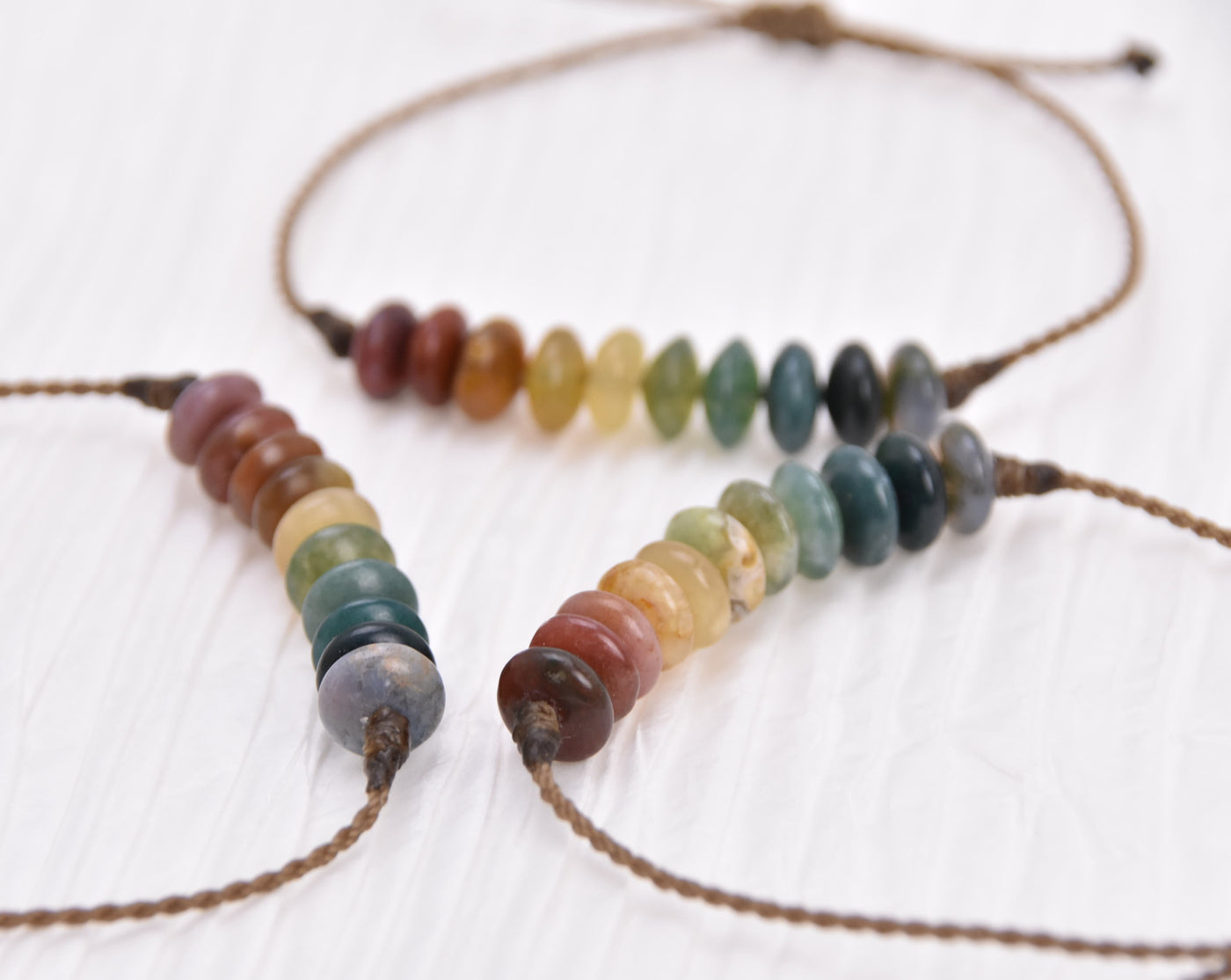India Agate Rainbow Chakra Bracelets - LIMITED SUPPLY!