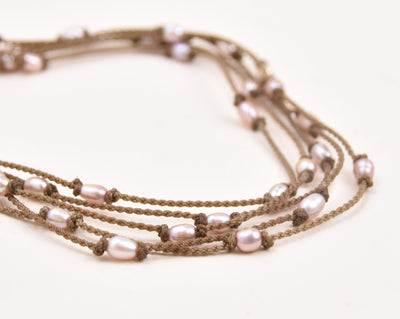 *LIMITED* Dainty Blush Rice Pearl Princess Necklace, Bracelet or BOTH!