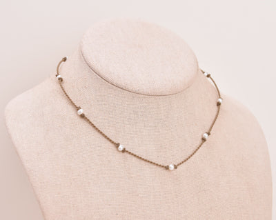 Dainty Pearl Princess Necklace