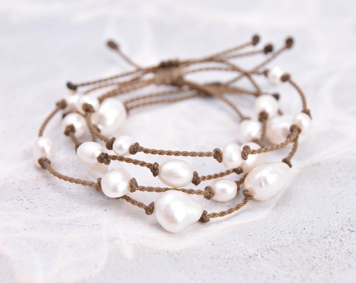 White Pearl Bracelets