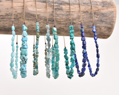 Blue Tones - Pebble Necklaces