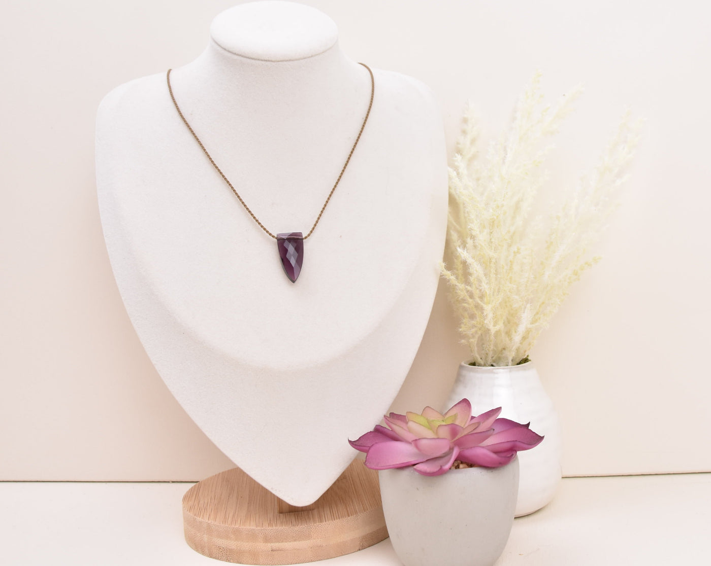 Amethyst Pyramid Necklace - Limited!