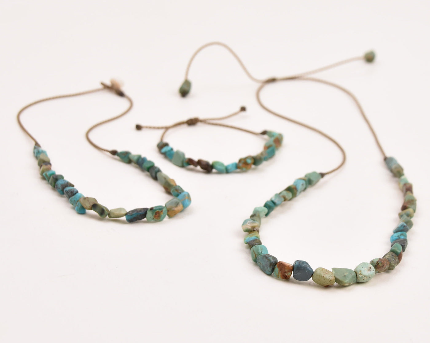 Turquoise Pebbles - Bracelet, Necklace, Duet, OR the whole set!
