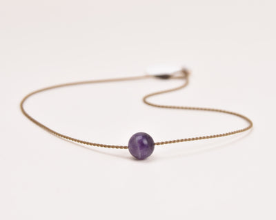Classic Single Necklace-1641-Amethyst