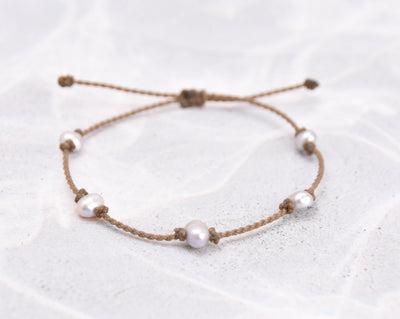 Silver Pearl Bracelets