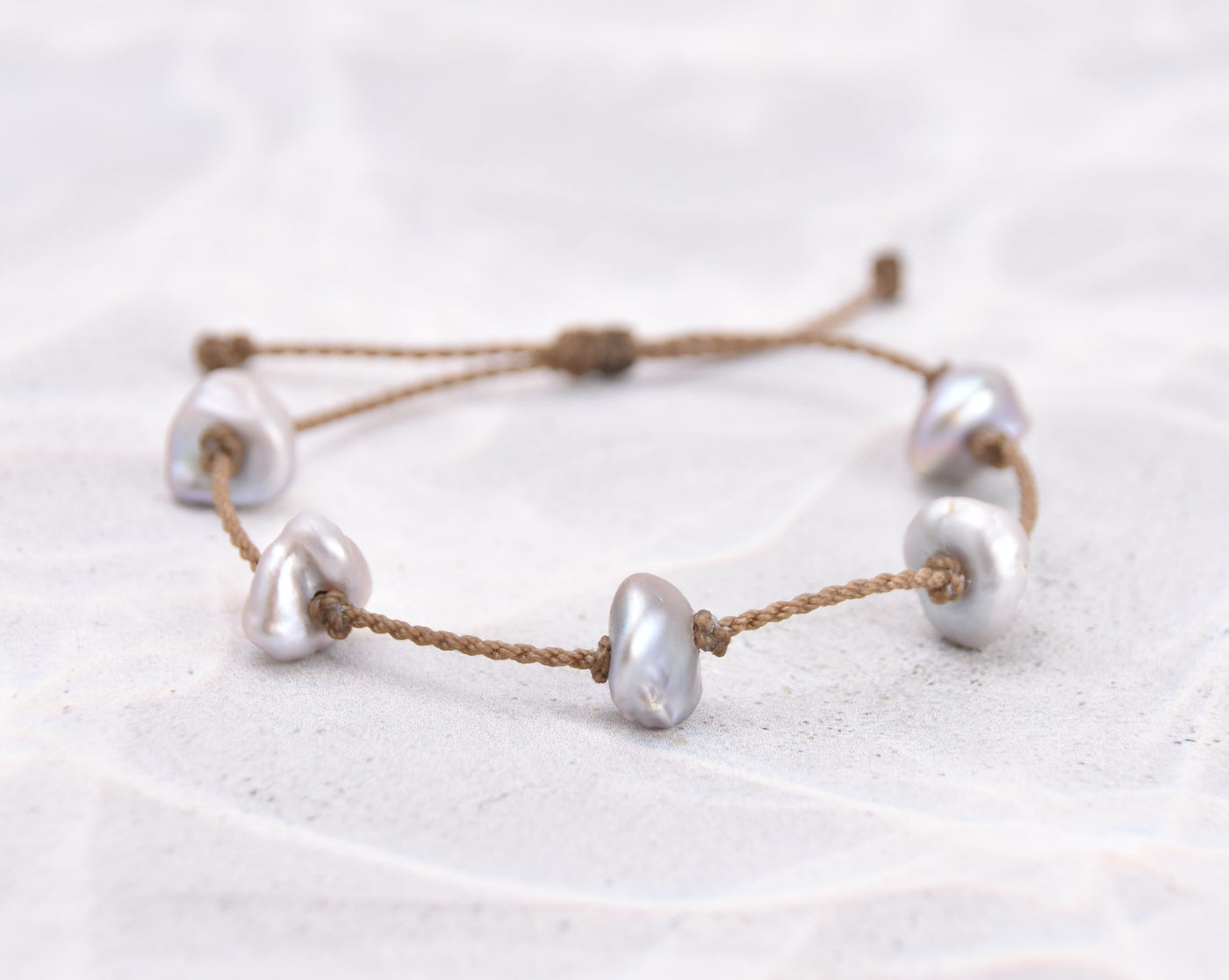 Silver Pearl Bracelets