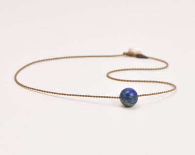 Classic Single Necklace-1233-Azurite