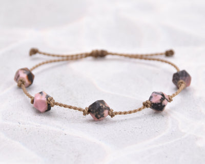 Starcut Pink & Black Rhodonite Bracelets