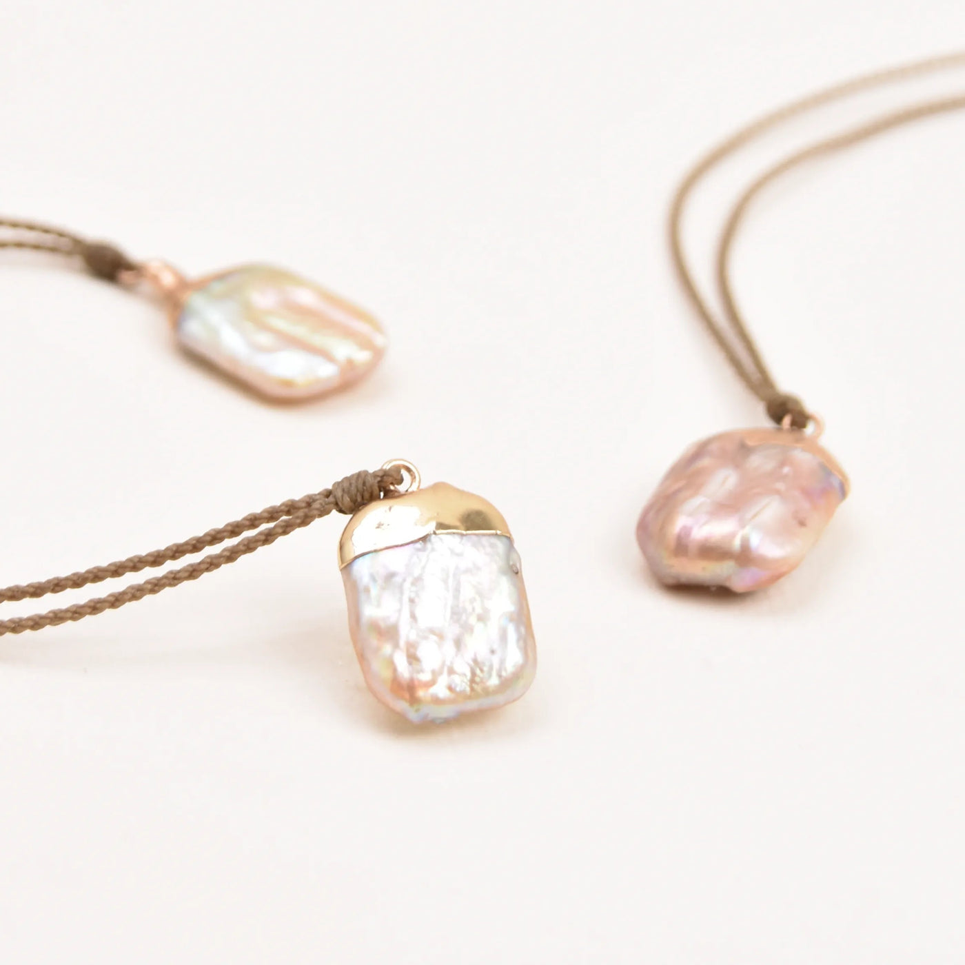 *LIMITED* Gold Plated Blush Pearl Drop Necklaces