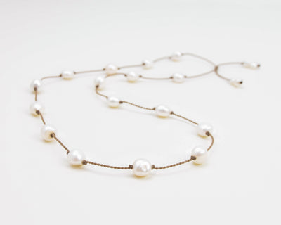 Pearl Duets - necklace + hatband