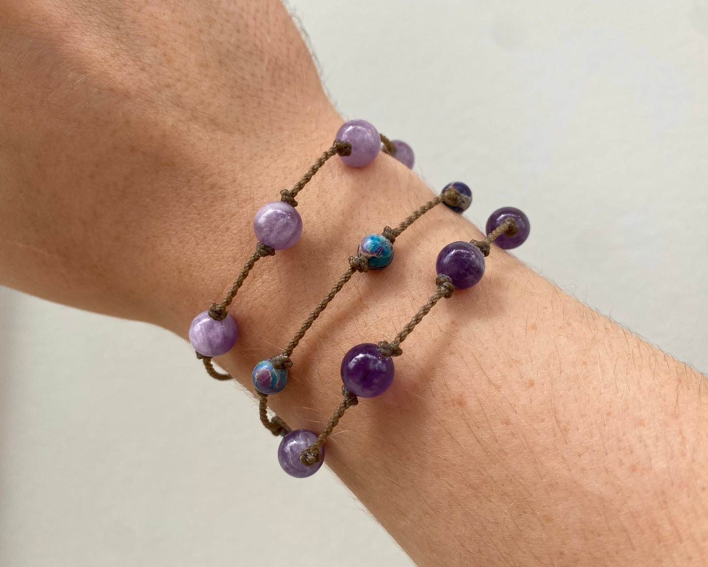 Purple Stones Bracelets