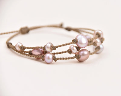 Tula Blue's Journey Bracelet in pearl closeup