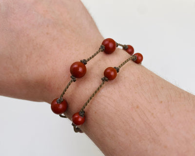 Mookaite & Red Jasper Bracelets