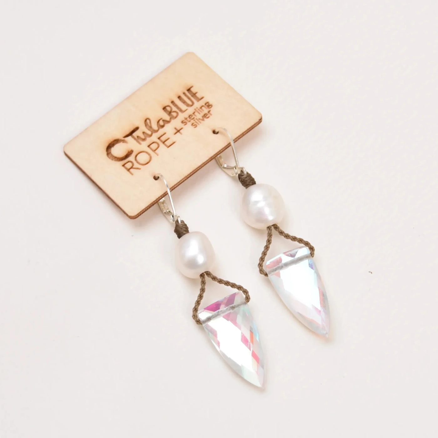 Pyramid + Pearl Earrings