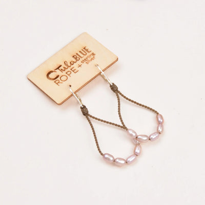 Rice Pearl Loop Earrings