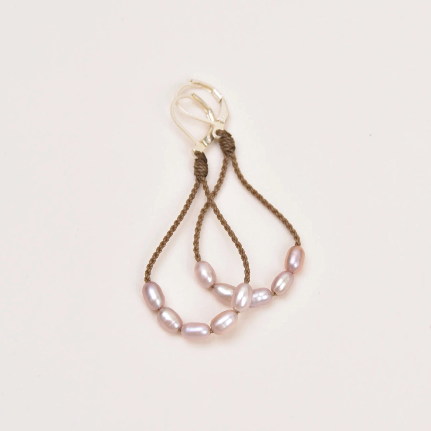 Rice Pearl Loop Earrings