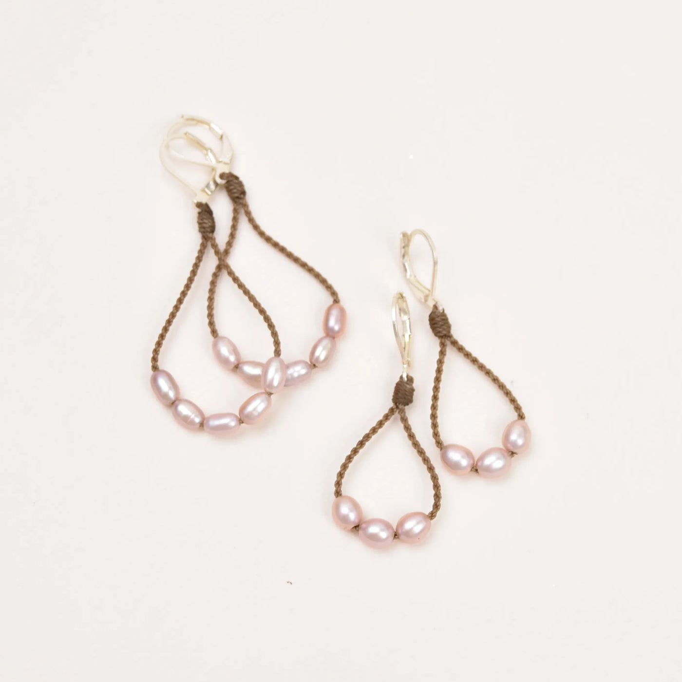 Rice Pearl Loop Earrings