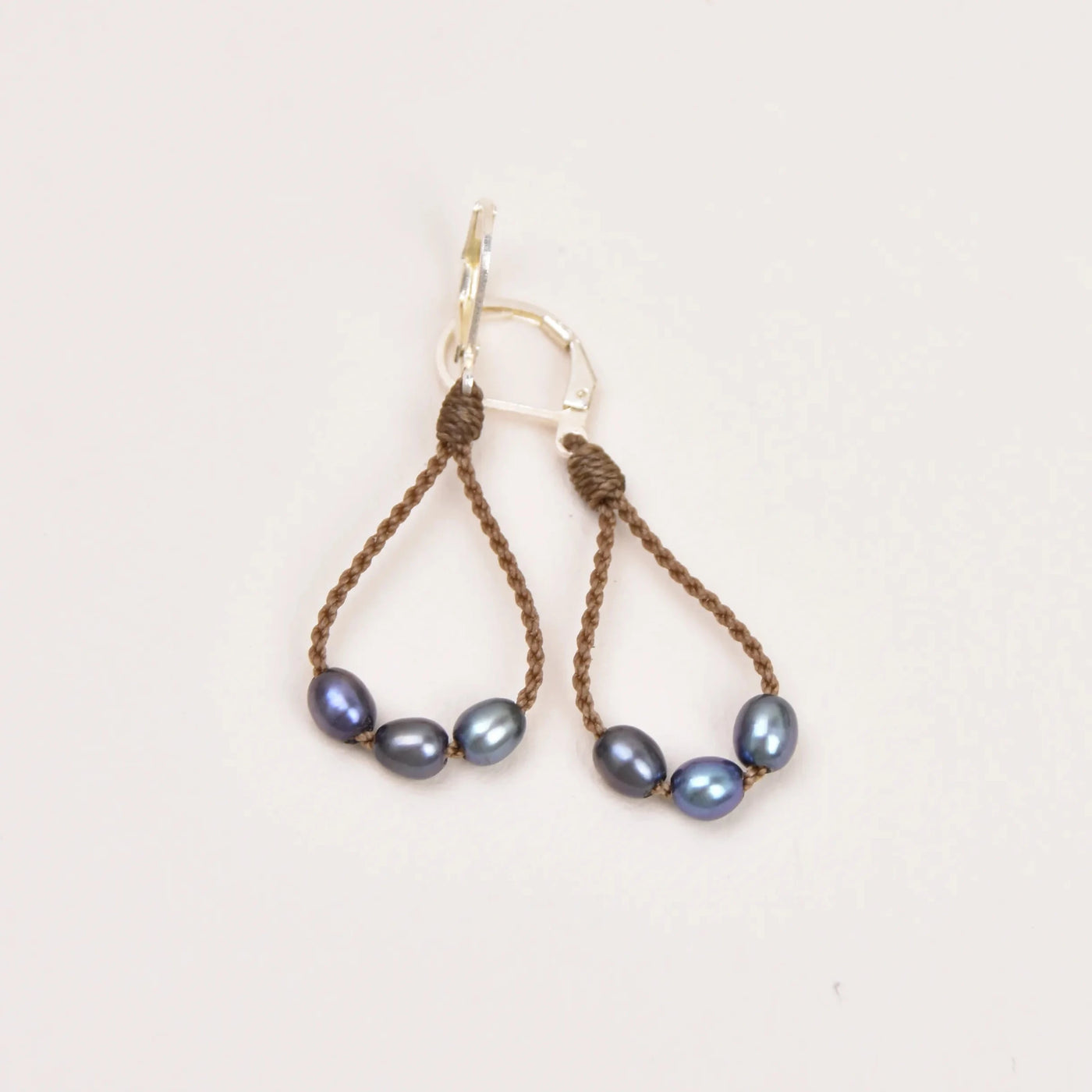 Rice Pearl Loop Earrings