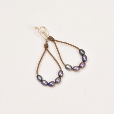 Rice Pearl Loop Earrings