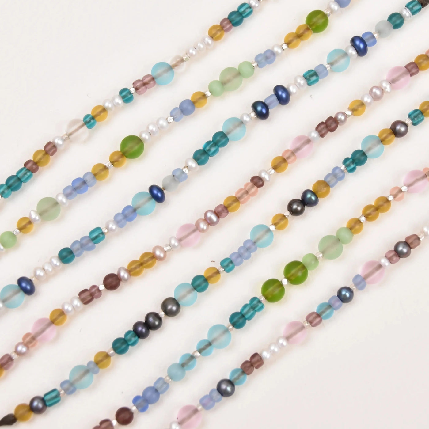 Sea Glass Anklets