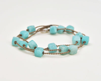 Wrap-1089-Amazonite Cube Large