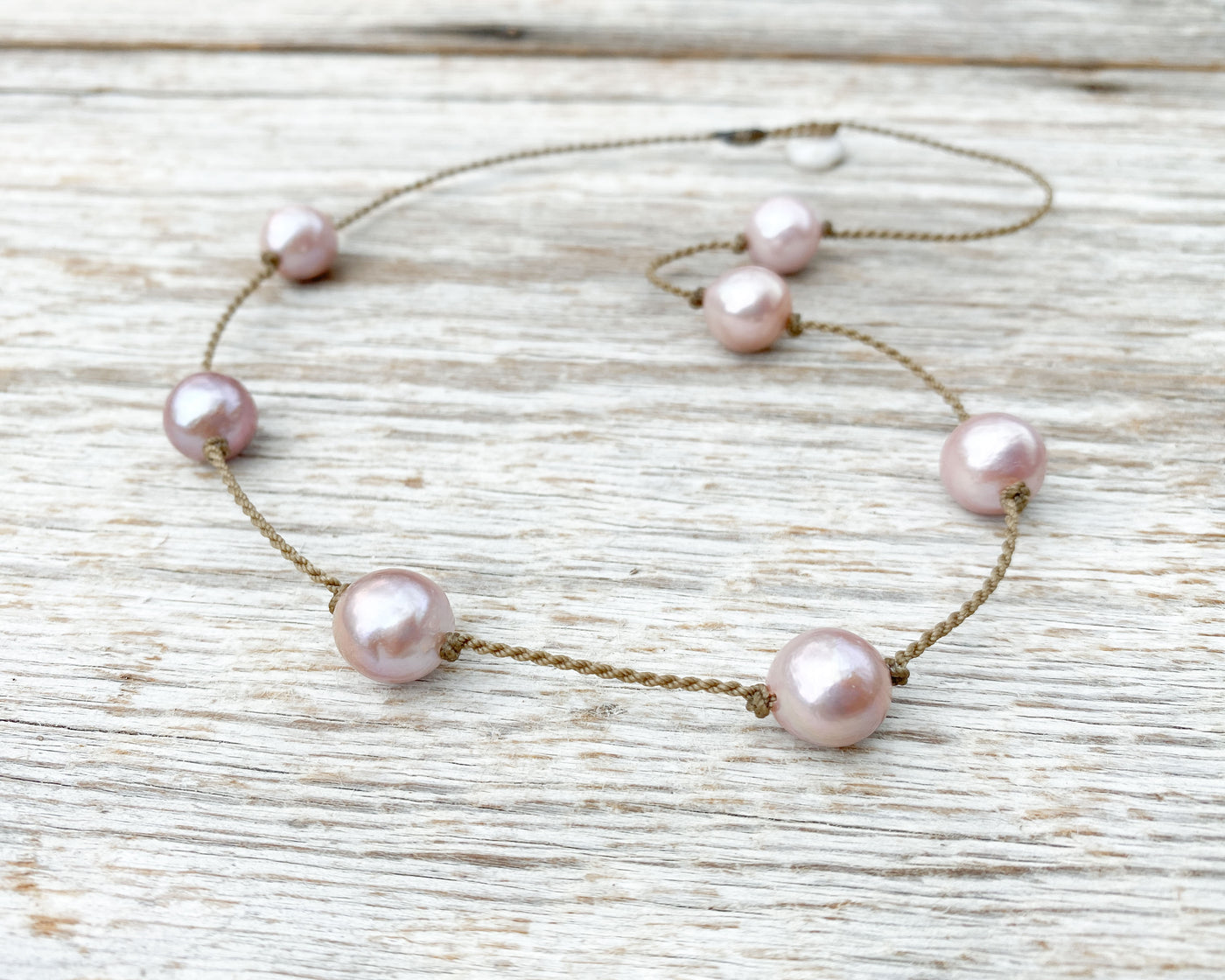 Empress Necklace-0238-Blush Pearl Baroque Large