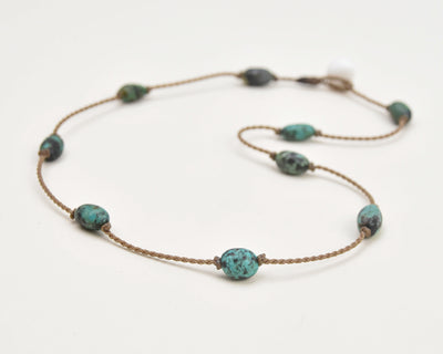 Princess Necklace-1041-Hubei Turquoise Nugget