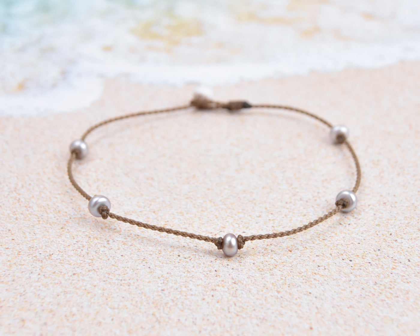 Silver Pearl Princess Anklet