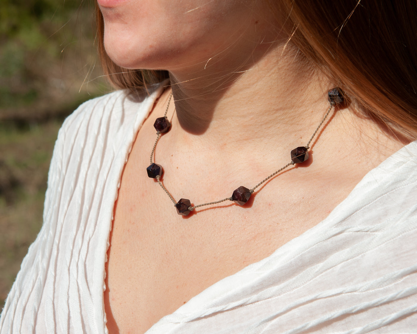 Empress Necklace - Garnet Starcut Large - Only 5 available!