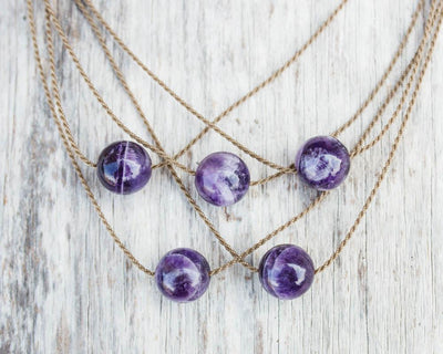 Classic Single Necklace-1641-Amethyst