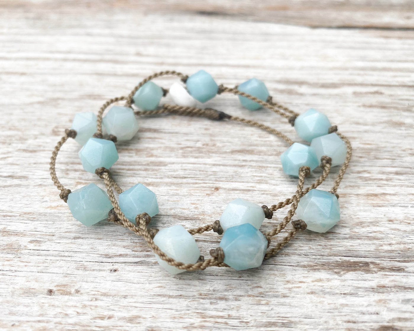 Wrap-1083-Amazonite Starcut Large - Only 2 available! 23" Standard length